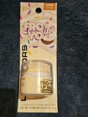 L.A. Colors FRO-YO Lips Lip Balm - Yellow & White Coconut